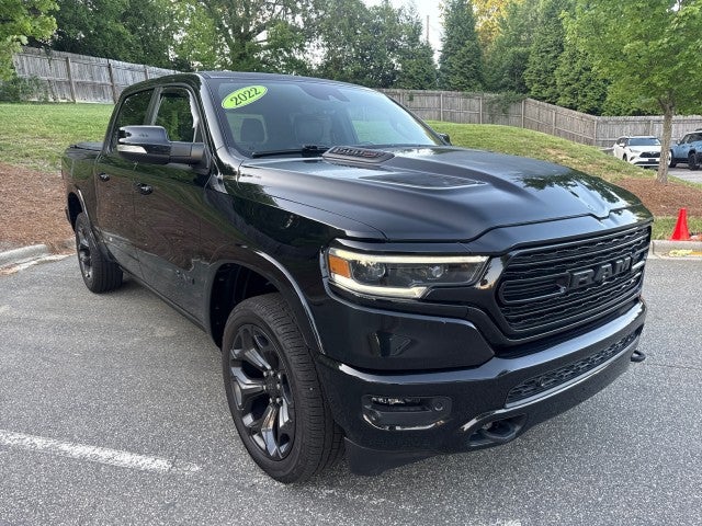 2022 RAM 1500 Limited Crew Cab 4x4 5'7" Box in Black — front three-quarter view