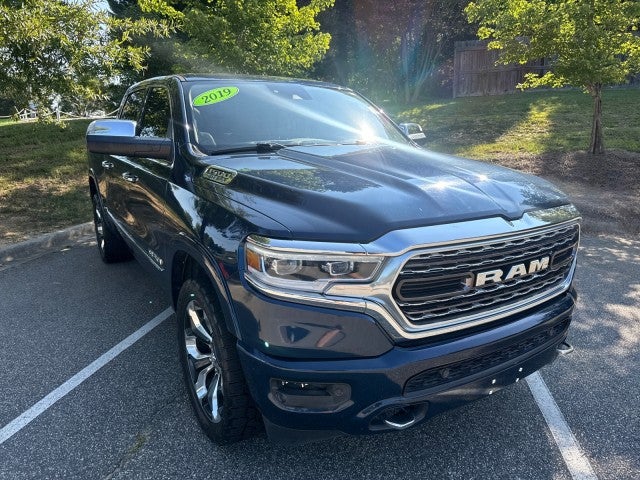 2019 RAM 1500 Limited Crew Cab 4x4 5'7" Box in Blue — front three-quarter view