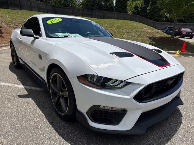 2023 Ford Mustang Mach 1 Fastback in White — front three-quarter view
